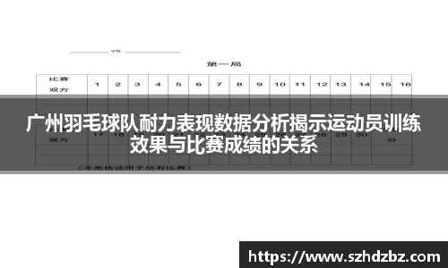 广州羽毛球队耐力表现数据分析揭示运动员训练效果与比赛成绩的关系